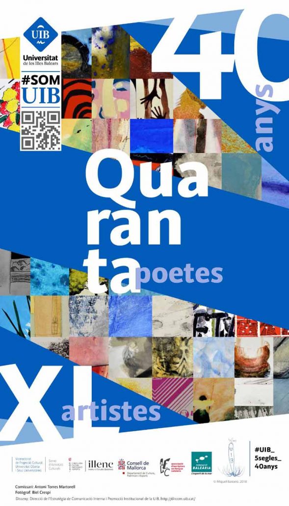 Poster "40 anys, 40 poetes, XL artistes"