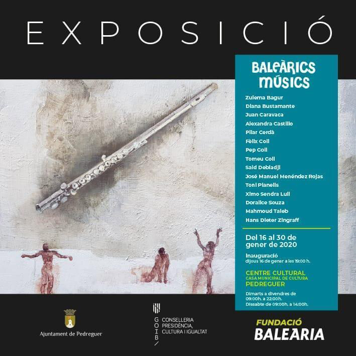 Cartel Exposición Colectiva 'Baleàrics Músics' Pedreguer